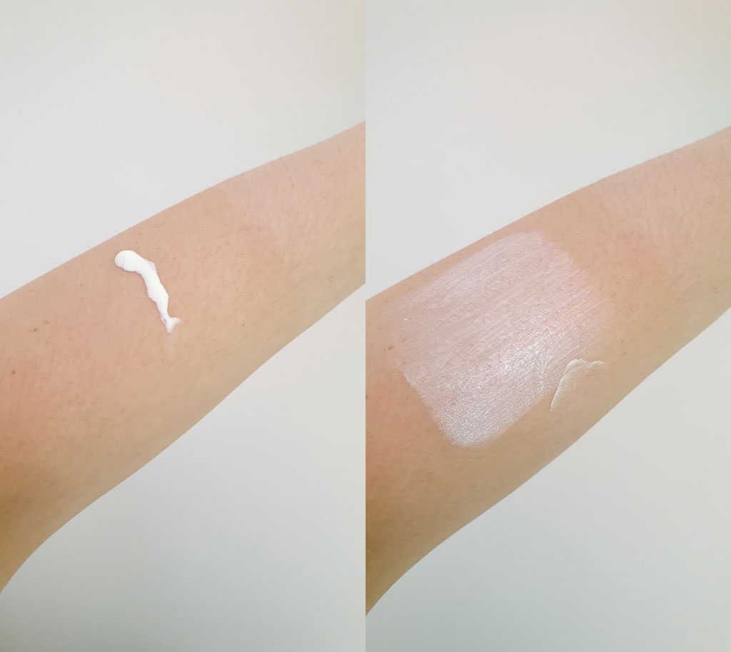 Initial application of Neutrogena Helioplex XP